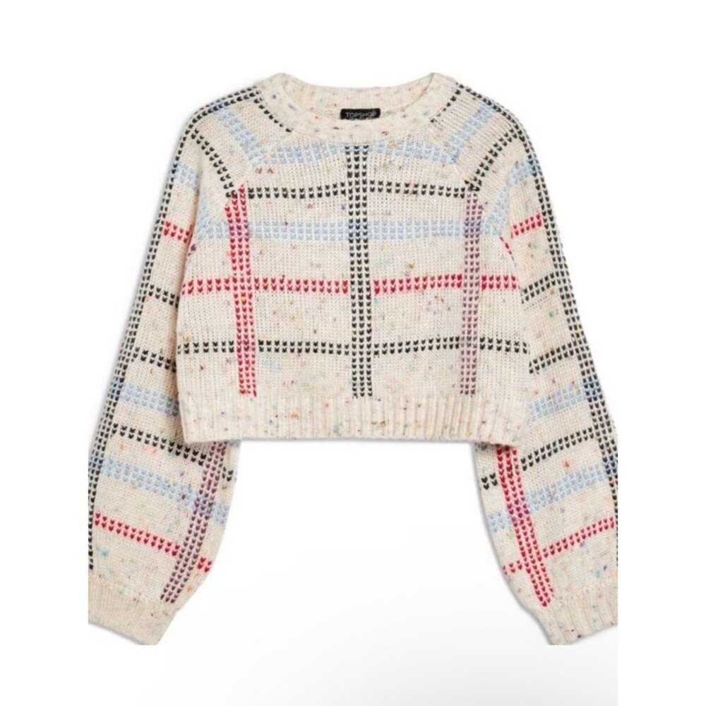 Topshop Check Pattern Sweater